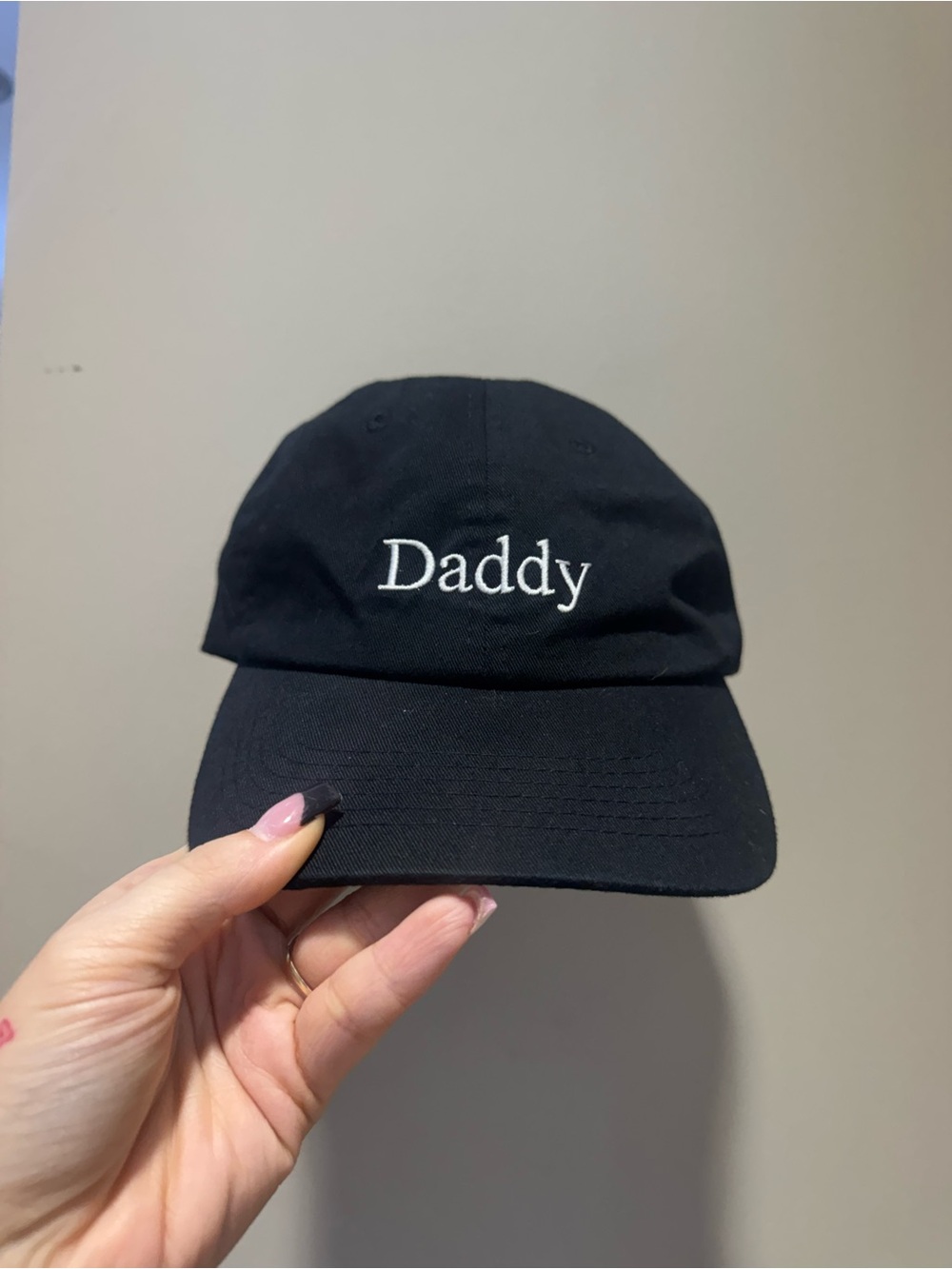 Black 'Daddy' Embroidered Dad Cap